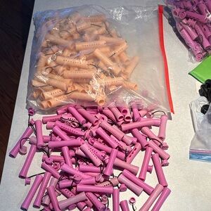 Purple and Peach Perm Rods Over 140